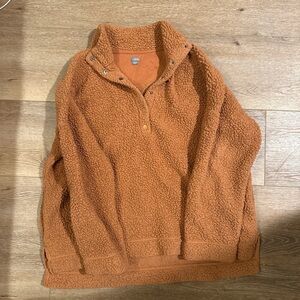 Aerie Men's Zip Up Orange Sweater